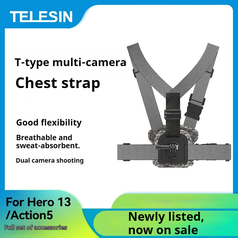 TELESIN Multi-Camera Chest Strap for DJI Action 4 / Gopro 12