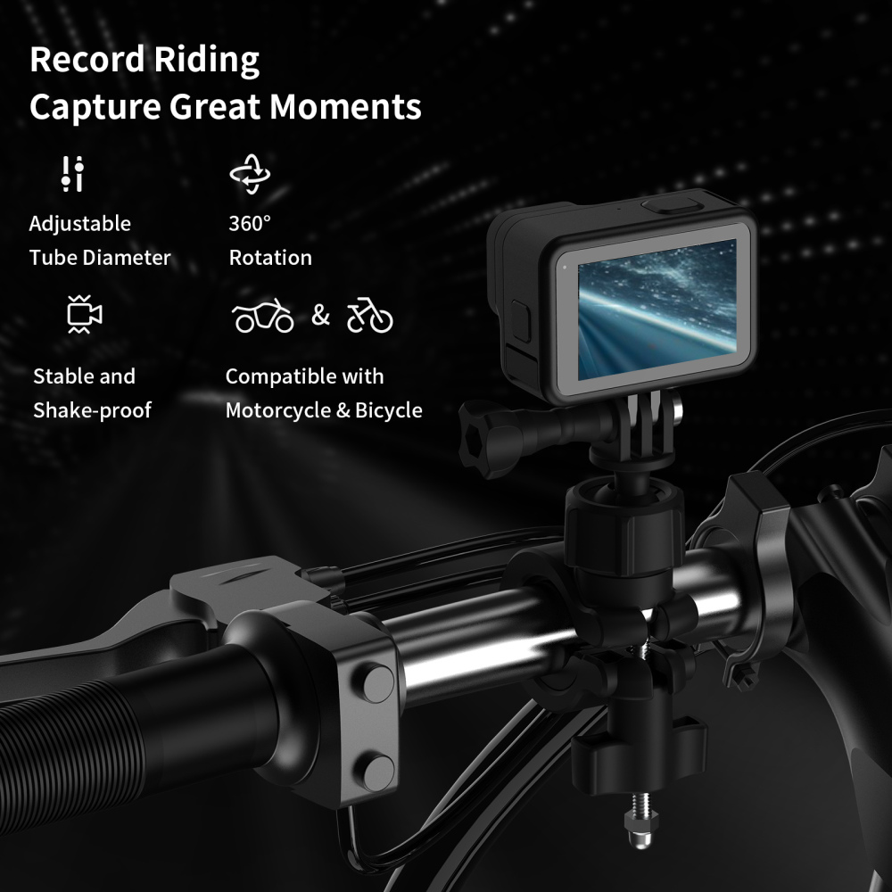 TELESIN Sport Camera Bike Handlebar Mount for GoPro