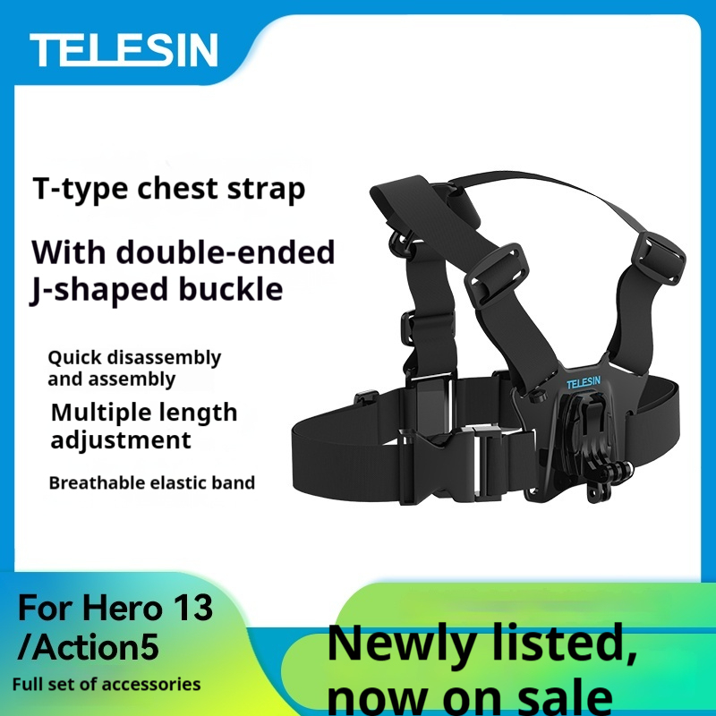 TELESIN Chest Belt Head Strap Mount for GoPro
