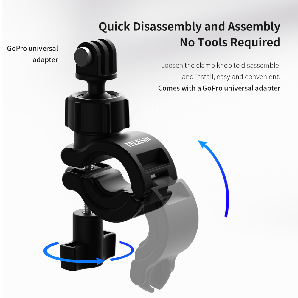 TELESIN Sport Camera Bike Handlebar Mount for GoPro
