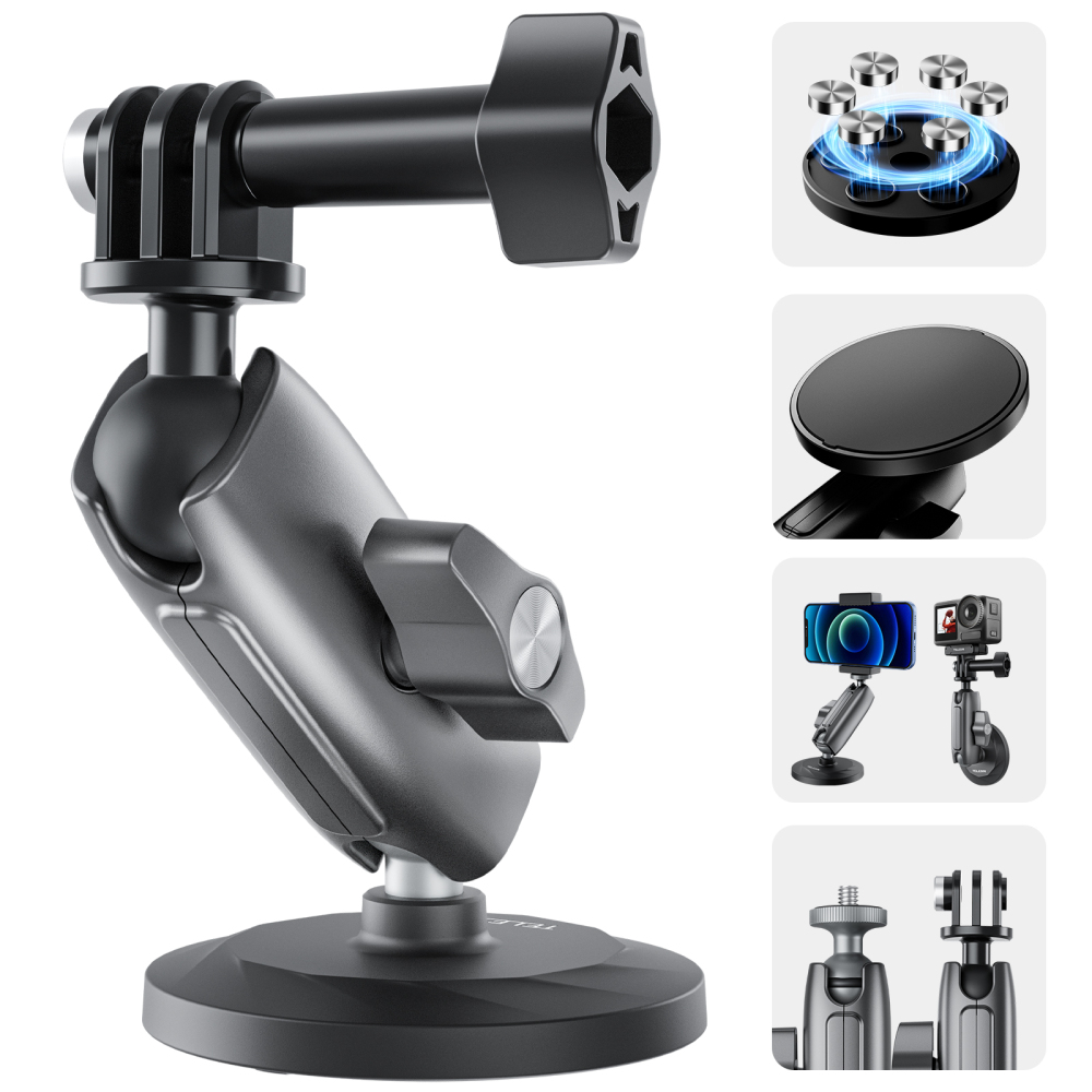 TELESIN Aluminum Alloy Magnetic Base Camera Mount