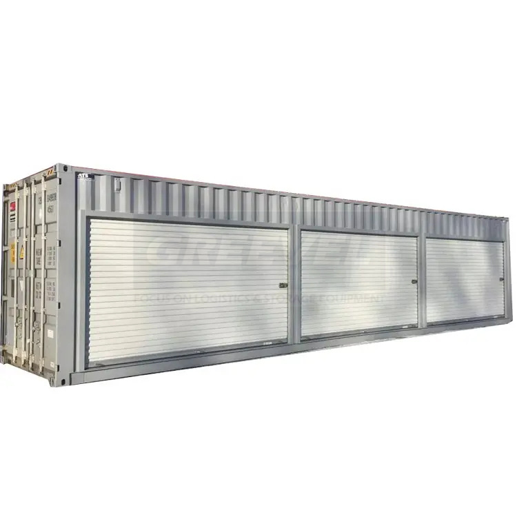 40f High Cube Modified containers with 4 roll-up doors