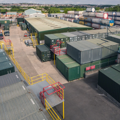 Greevel Big Capacity Storage Metal Shipping Container Movable Side Door Open Container