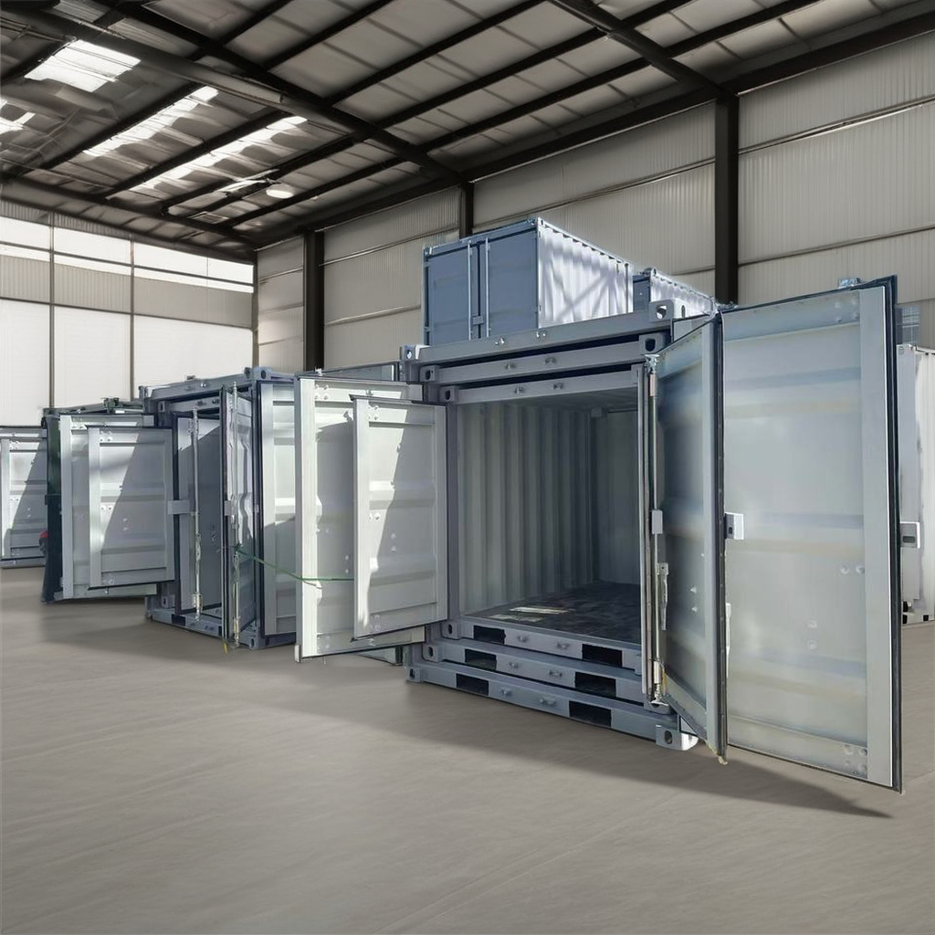 Durable Modular Flat-Pack Containers 5-10ft Stackable Storage Containers - Customizable Portable Units