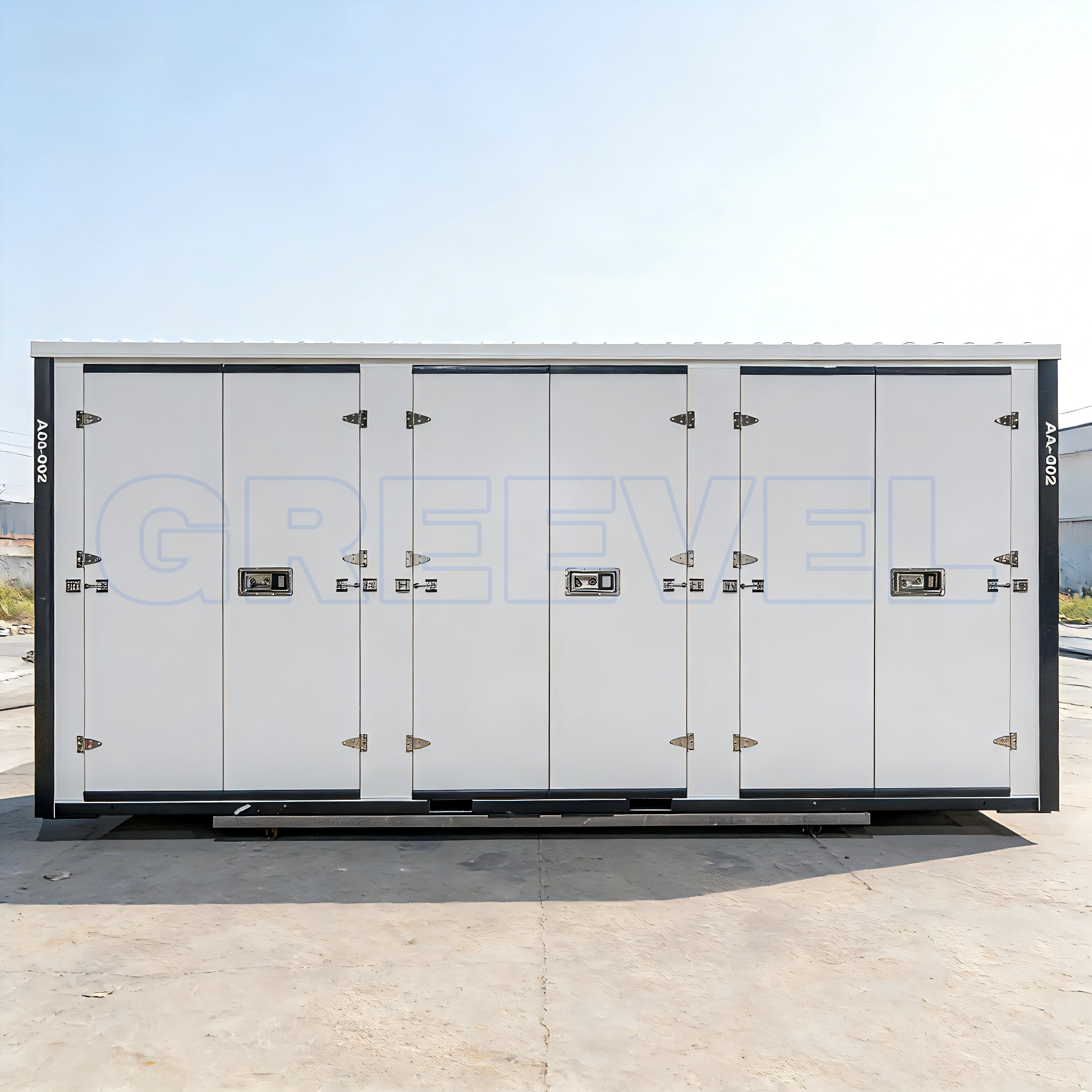 Greevel 8*20F Customizable Steel Self-Storage Container with 3 Side Doors