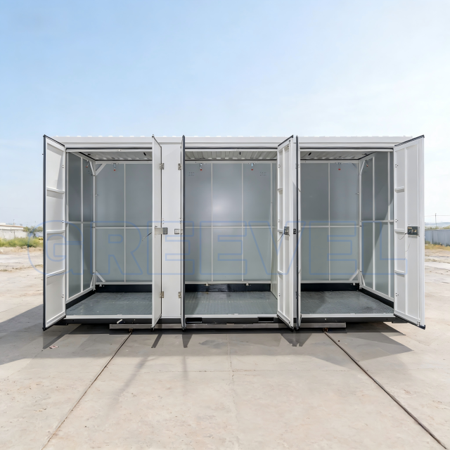 Greevel 8*20F Customizable Steel Self-Storage Container with 3 Side Doors