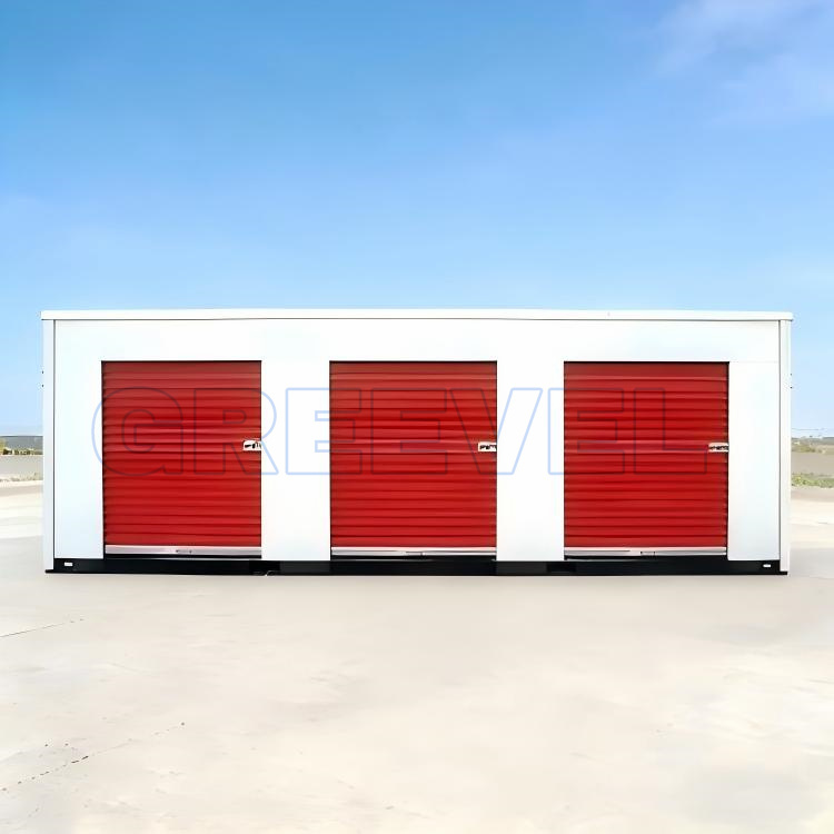 Greevel Customized 8*20F Outdoor Storage Containers with 3 Side Roll-up doors for sale