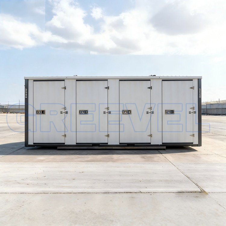 Greevel 8*20F Steel Self-Storage Container with 4 Side Doors