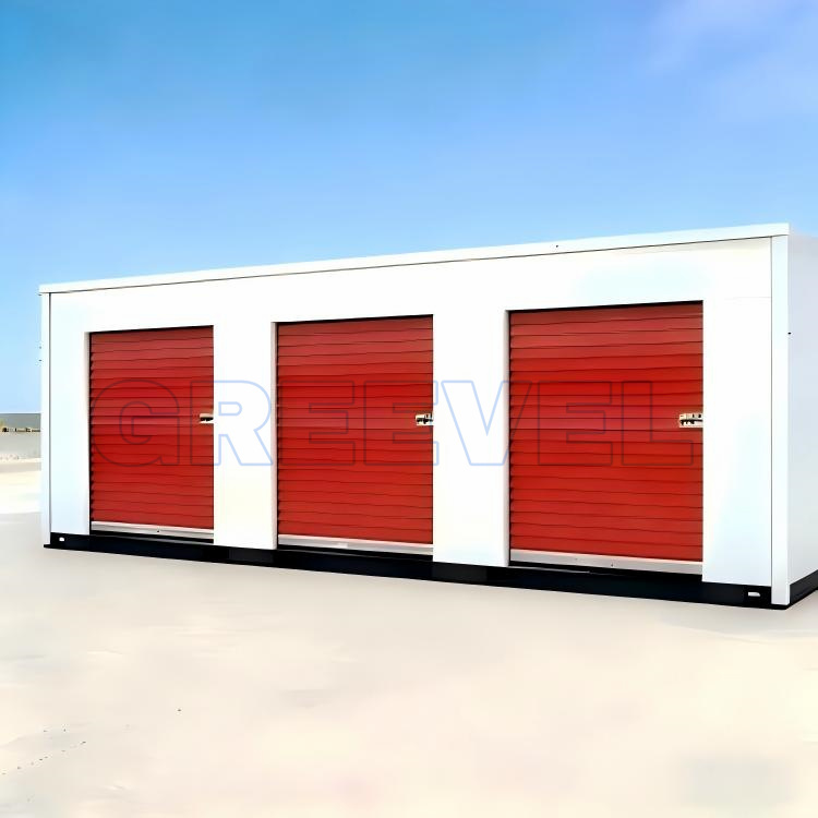 Greevel Customized 8*20F Outdoor Storage Containers with 3 Side Roll-up doors for sale