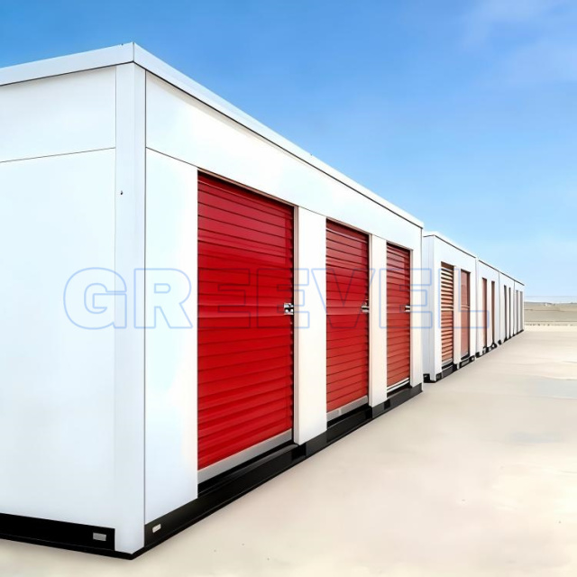 Greevel Customized 8*20F Outdoor Storage Containers with 3 Side Roll-up doors for sale
