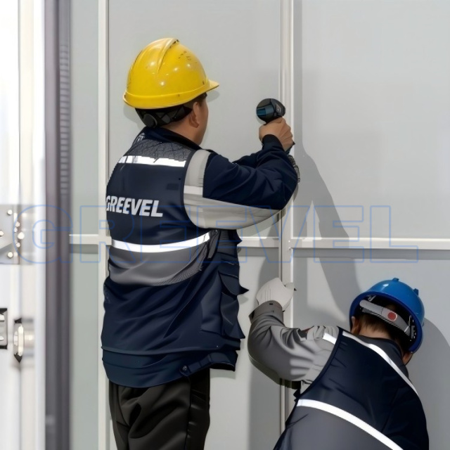 Greevel 8*20F Steel Portable Storage Container with One Double Swing Door