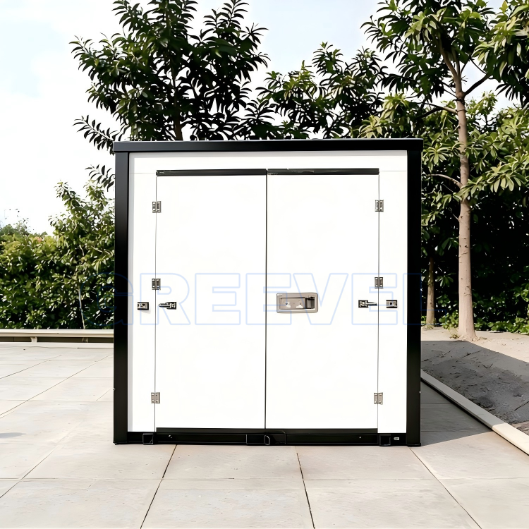 Greevel 8*16F side swing door Flat Pack Portable Storage Containers