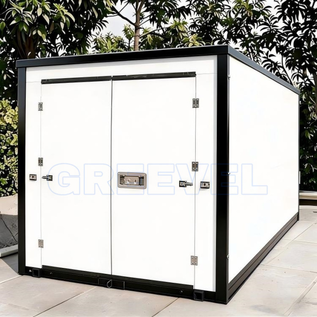 Greevel 8*16F side swing door Flat Pack Portable Storage Containers