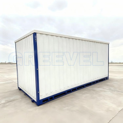 Greevel 8*20F One Double Swing Door Steel Portable Storage Container with Corrugated Walls