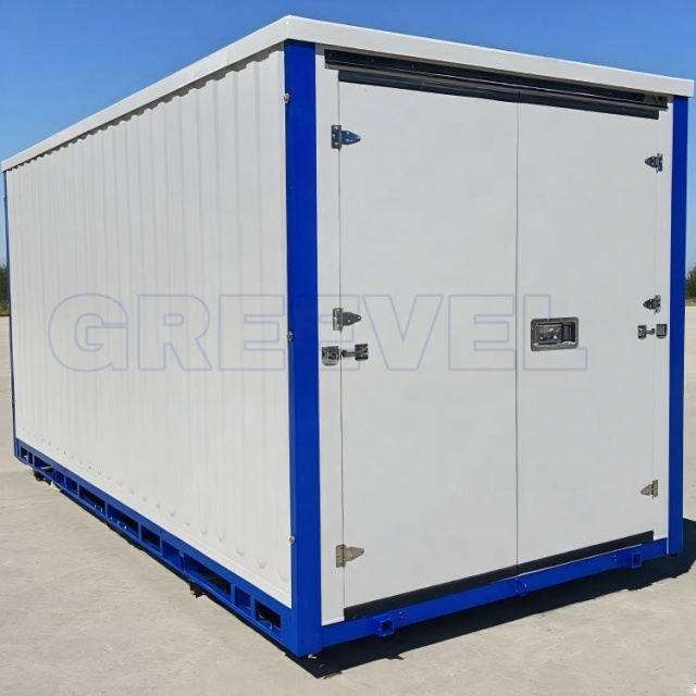 Greevel 8*16F Corrugated Walls Portable Storage Container with swing door for sale