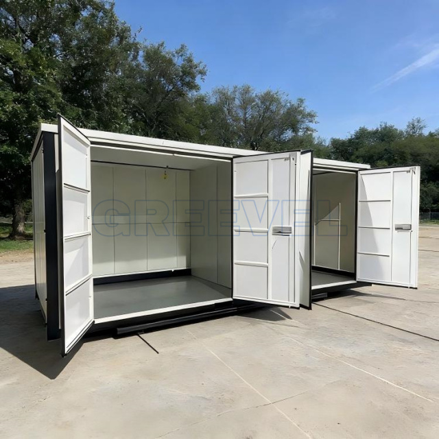 Greevel 8*20F Portable Self Storage Container with Two Side Swing doors