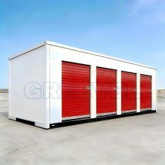 Greevel 8*20F Mobile Storage Units with 4 Side Roll-up Doors for Temporary Use