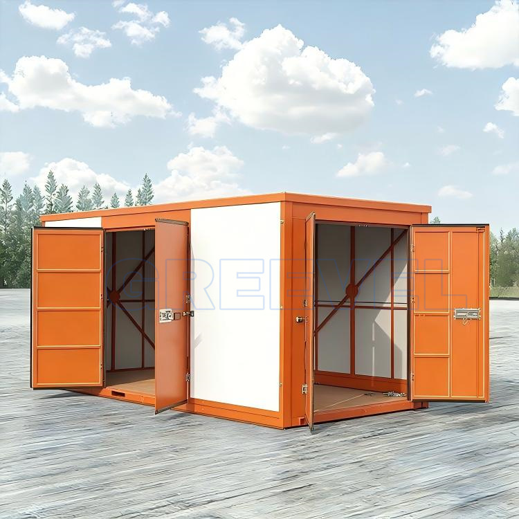 Greevel 8*16F Portable Storage Containers with 2 Swing Doors