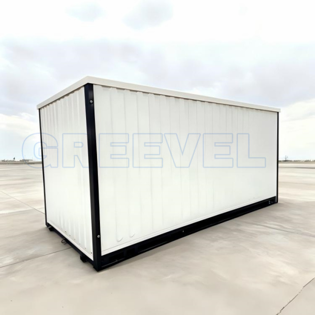 Greevel 8*20F Mobile Portable Storage Container with Corrugated Walls