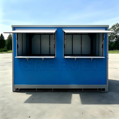 Greevel 8*16F Premium Powder Coated Storage Container with Serving Windows