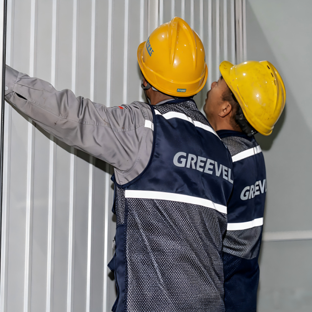 Greevel 8*20F Easy-move Powder Coated Storage Container with Two Rooms