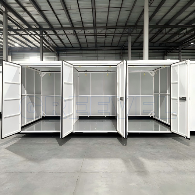 Greevel Contemporary 8F X 20F Movable Storage Containers with 3 Doors for Outdoor Usage