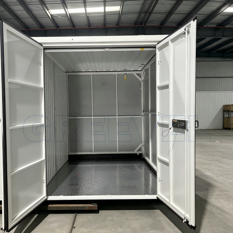 Greevel Contemporary 8F X 20F Movable Storage Containers with 3 Doors for Outdoor Usage