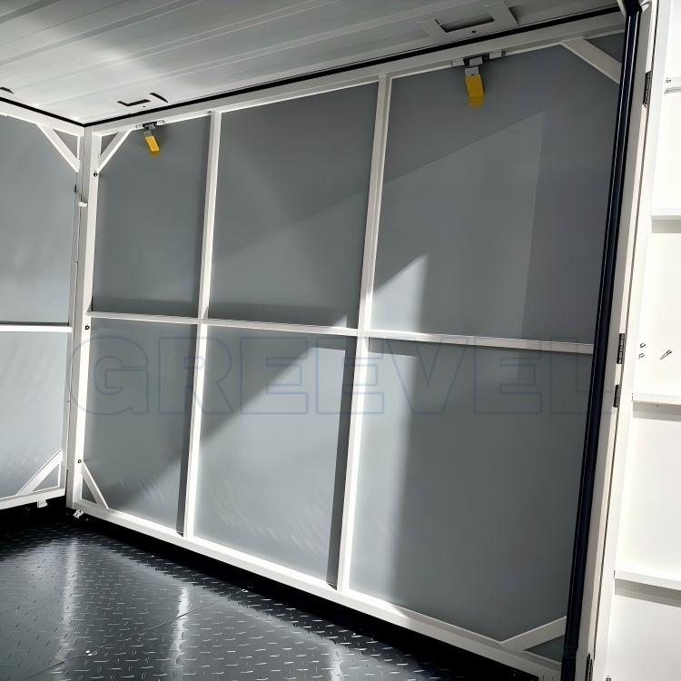 Greevel Contemporary 8F X 20F Movable Storage Containers with 3 Doors for Outdoor Usage