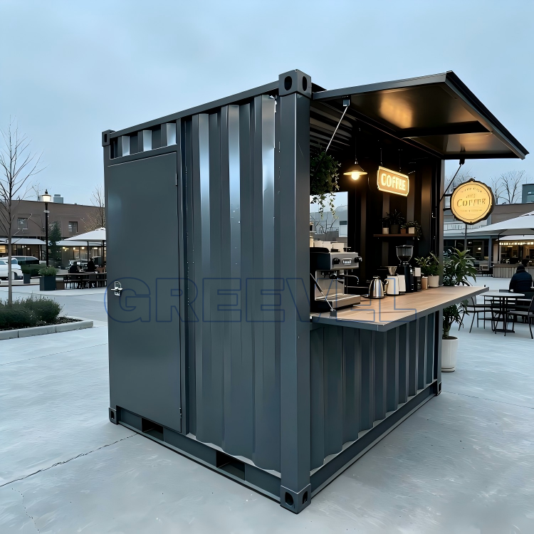 Greevel 10FT Modified Mobile Cafe Portable Coffee Bar with Customizable Dimensions