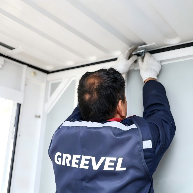 Greevel 8*16F Weatherproof Powder Coated Mobile Storage Container With Windows