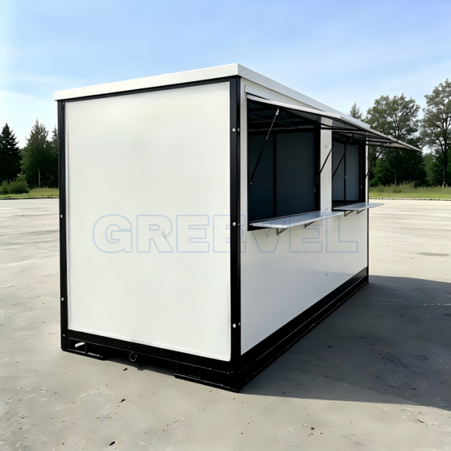 Greevel 8*16F Weatherproof Powder Coated Mobile Storage Container With Windows