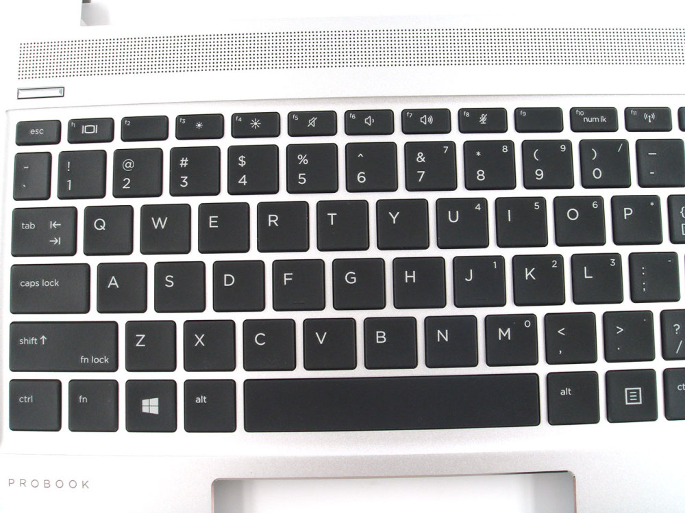 New-Orig HP ProBook 440 445 G6 G7 14.0" Palmrest Keyboard Bezel US-English Non-Backlit L65225-001 Silver
