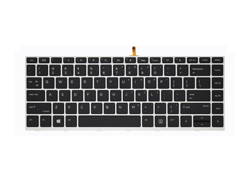 New-Orig HP ProBook 430 440 445 G5 US-English Backlit Keyboard No-Pointet Silver