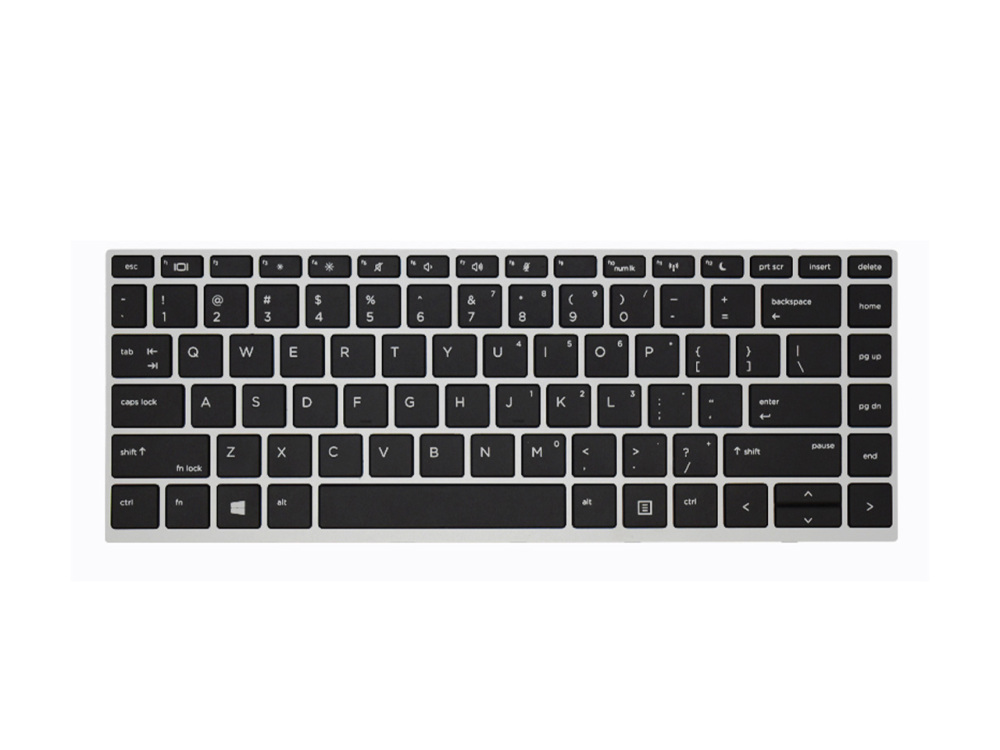 New-Orig HP ProBook 430 440 445 G5 US-English Non-Backlit Keyboard No-Pointet Silver
