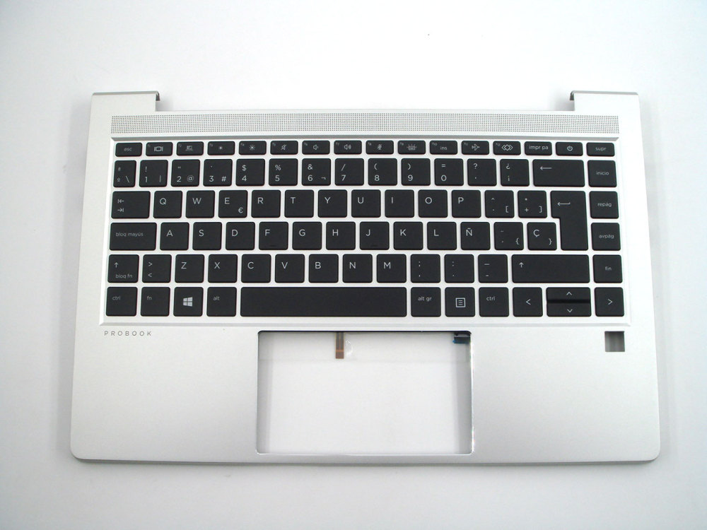 New-Orig HP ProBook 440 445 G8 14.0" Palmrest Bezel Spanish Backlit Keyboard M23769-071 Silver