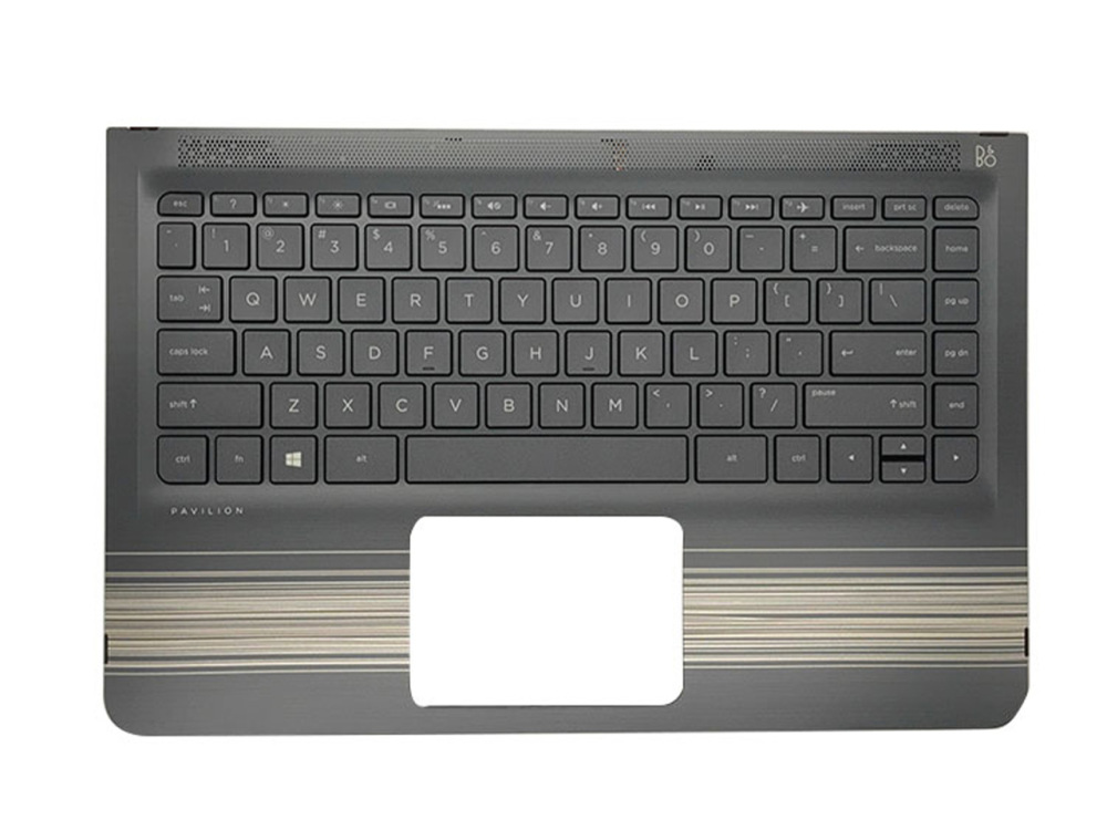 New-Orig HP Pavilion x360 13-U 13.3" Palmrest Bezel US-English Backlit Keyboard with Gold Stripe 856045-001