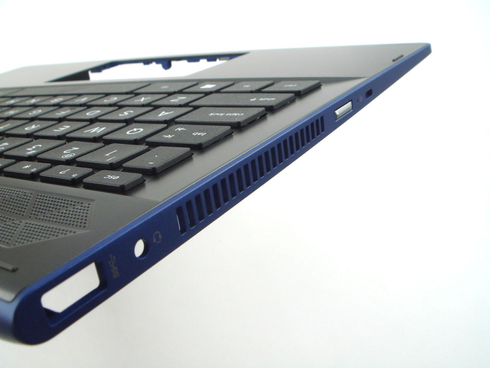 New-Orig HP Pavilion x360 14-CD 14-DD 14.0" Palmrest Bezel with US-English Non-Backlit Keyboard Blue Frame L18951-001