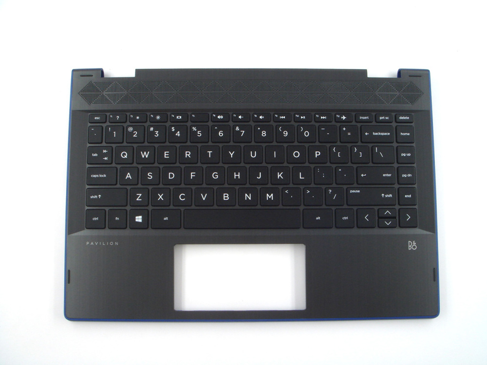New-Orig HP Pavilion x360 14-CD 14-DD 14.0" Palmrest Bezel with US-English Non-Backlit Keyboard Blue Frame L18951-001