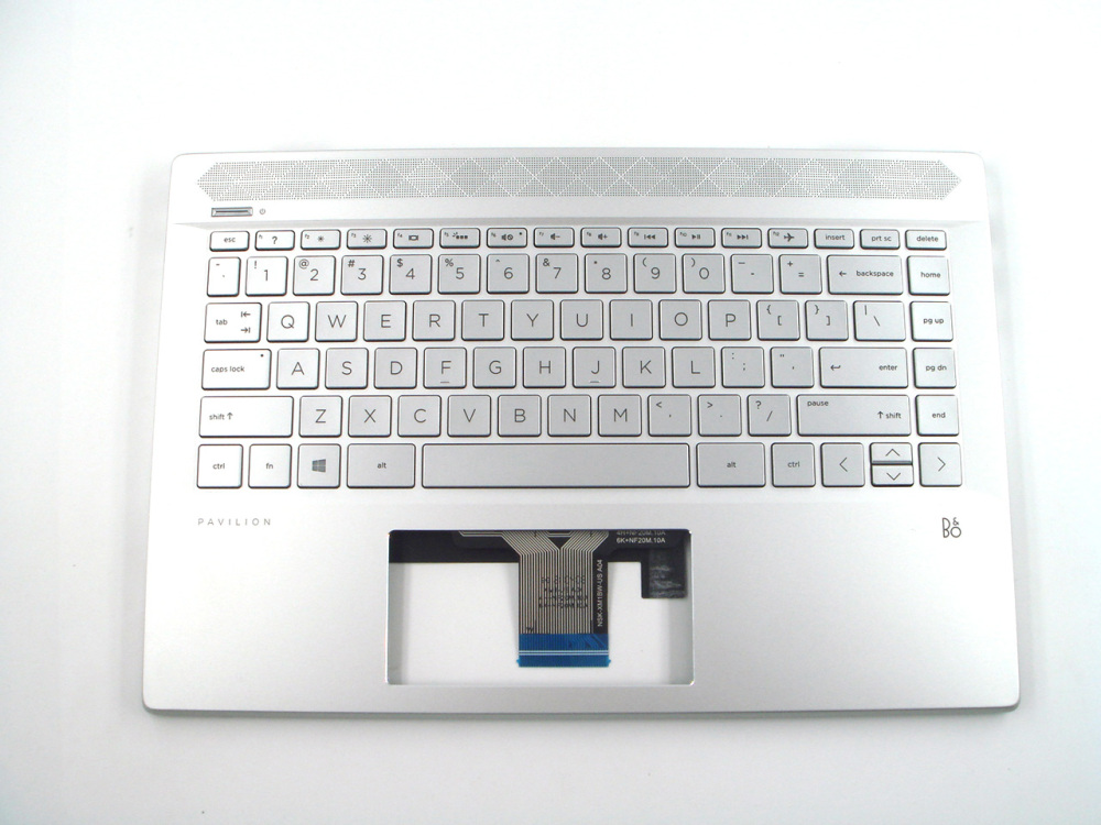 New-Orig HP Pavilion 14-CE 14.0" Palmrest Keyboard Bezel US-English Backlit Non-Fingerprint L19191-001 Silver