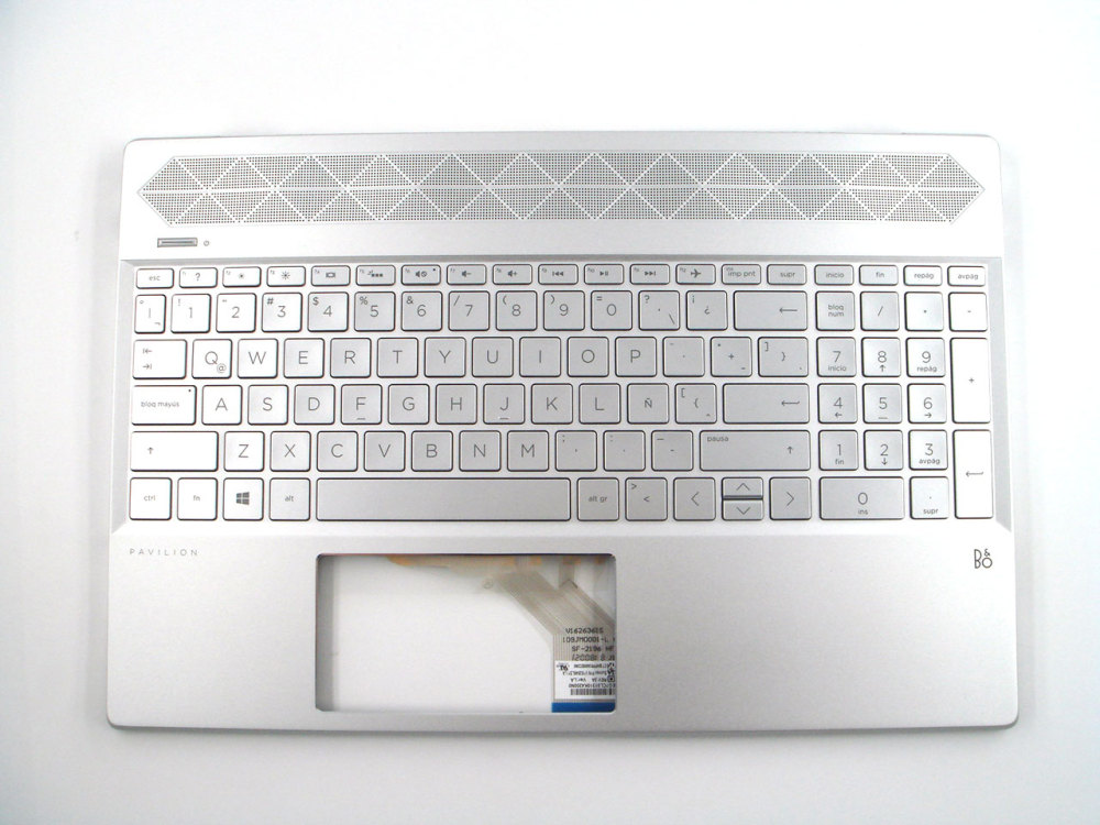 New-Orig HP Pavilion 15-CS 15-CW 15.6" Palmrest Keyboard Bezel Latin-Spanish Backlit Keyboard Silver L24752-161 EBG7B015010