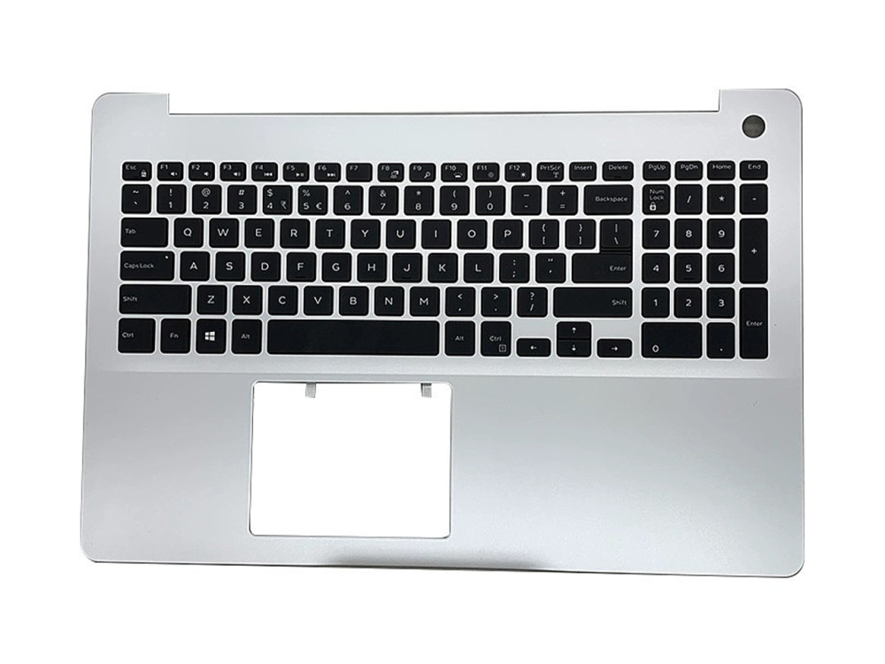 New-Orig Dell Inspiron 5583 15.6" Palmrest Keyboard Bezel US-English Backlit Keyboard Silver 0F77JT F77JT