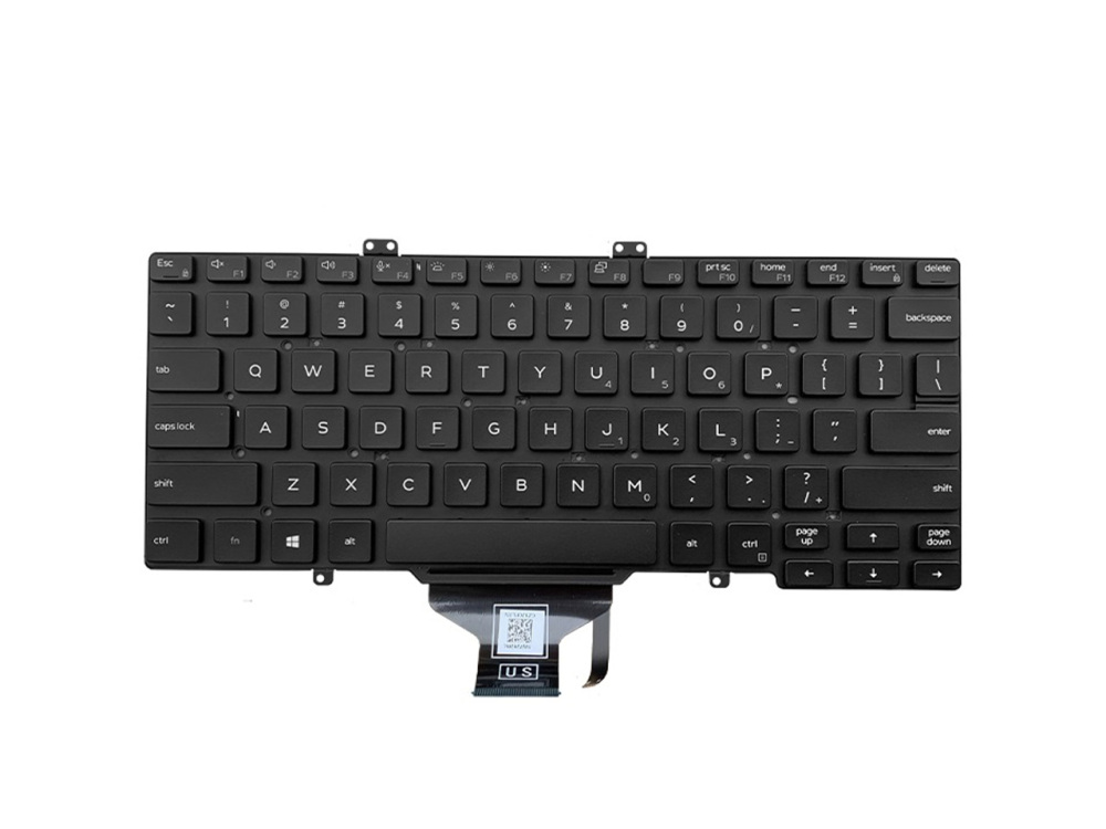 New-Orig Dell Latitude 5400 5410 7400 7410 14.0" US-English Backlit No-Point Keyboard Black 0RN86F RN86F