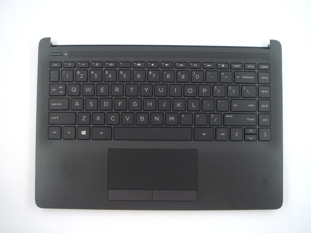 New-Orig HP 14-DK 14-CF 14-CR 14.0" Palmrest Bezel US-English Non-Backlit Keyboard L24818-001 Black