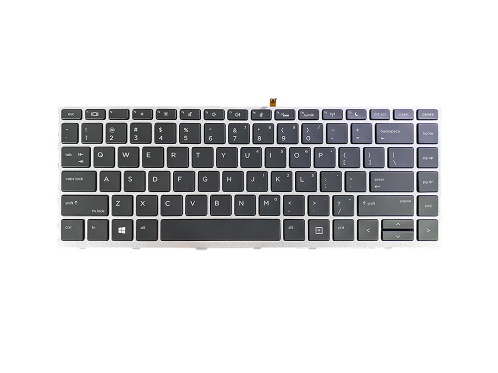 New-Orig HP Probook 640 645 G4 G5 14.0" US-English Backlit Keyboard Silver L09546-001