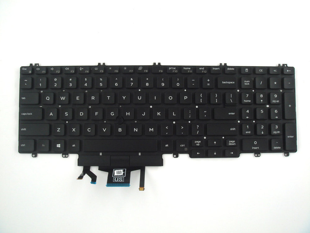 New-Orig Dell Latitude 5500 5501 5510 15.6" US-English Backlit Keyboard with Pointstick 0MMH7V 0THDMY