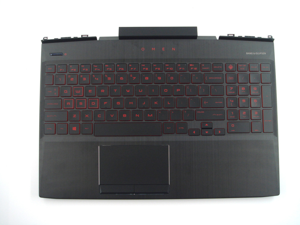 New-Orig HP OMEN 15-DC 15T-DC TPN-Q211 15.6" Palmrest Keyboard Bezel US-English Red-Backlit Keyboard L24369-001