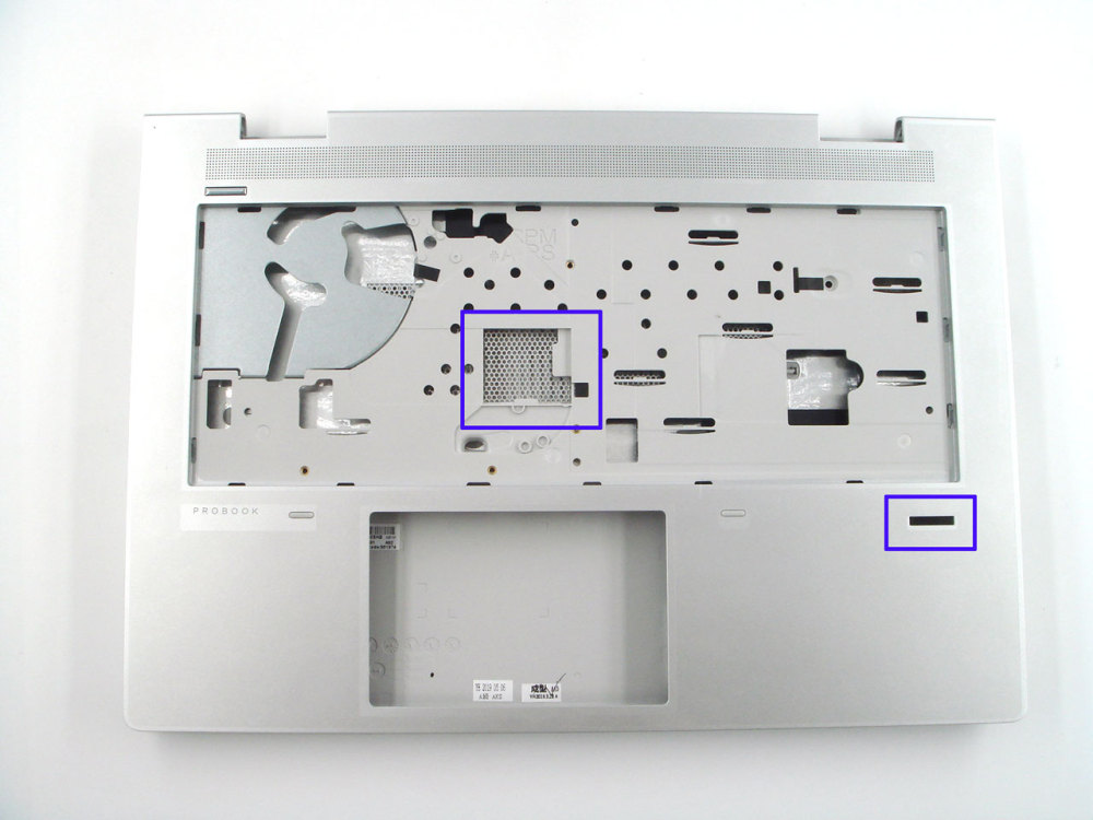 New-Orig HP Probook 640 G4 14.0" Palmrest Bezel for Pointstick Keyboard with Small FPR + Base Cover Silver