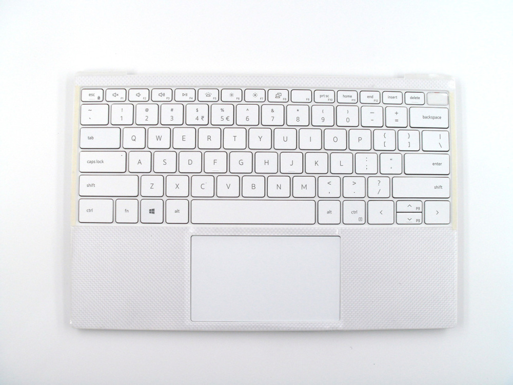 New-Orig Dell XPS 13 9300 9310 13.3" Palmrest Bezel with US-English Backlit Keyboard with Touchpad White 0GT8XM