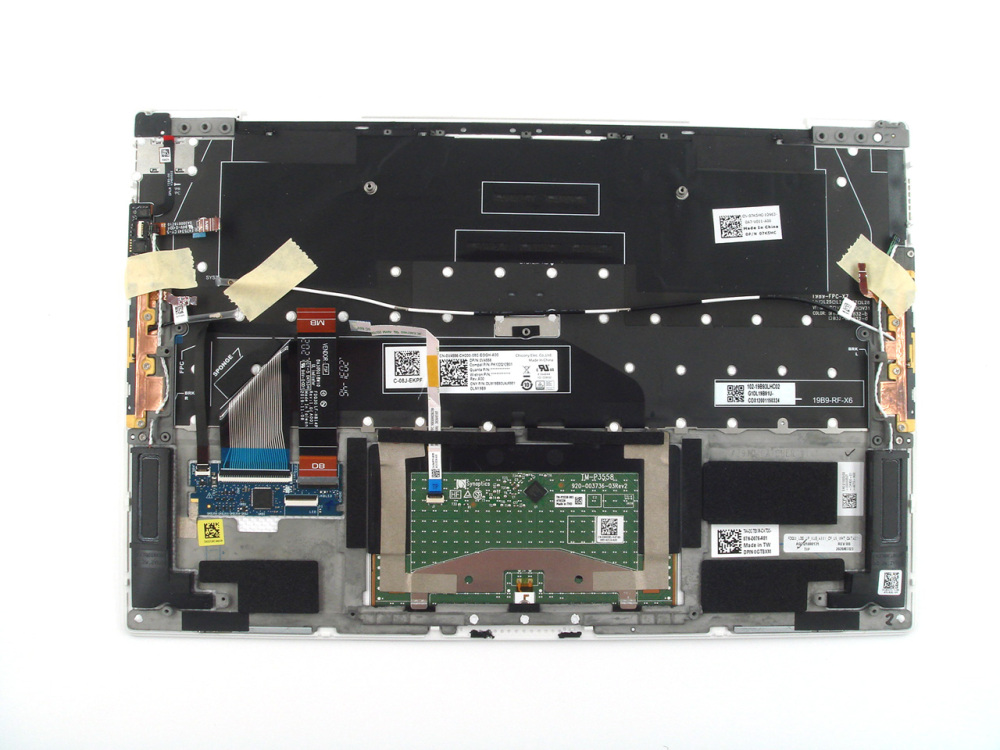 New-Orig Dell XPS 13 9300 9310 13.3" Palmrest Bezel with US-English Backlit Keyboard with Touchpad White 0GT8XM