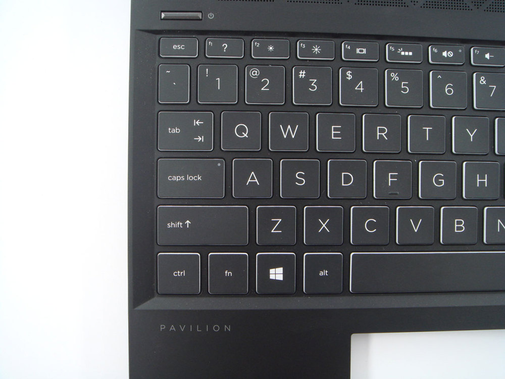 New-Orig HP Pavilion 15-CX 15.6" Palmrest Bezel with US-English Backlit Keyboard White Font L21412-001